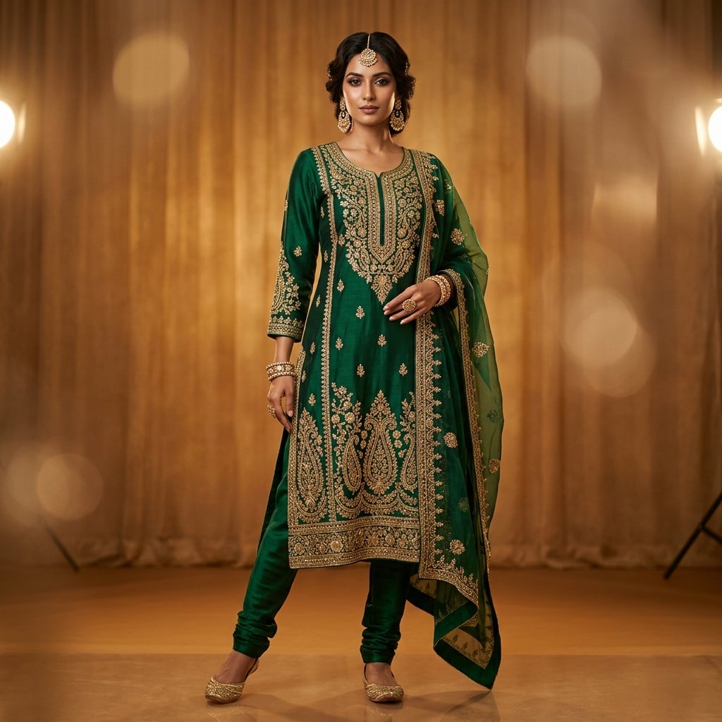 Luxury Indian Model wearing a Designer Kurti
