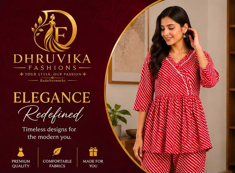 Warm glow portrait of model wearing kurti